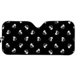 Black And White Beer Pattern Print Car Sun Shade