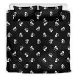 Black And White Beer Pattern Print Duvet Cover Bedding Set