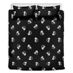 Black And White Beer Pattern Print Duvet Cover Bedding Set