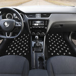 Black And White Beer Pattern Print Front and Back Car Floor Mats