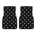 Black And White Beer Pattern Print Front Car Floor Mats
