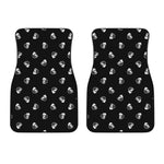 Black And White Beer Pattern Print Front Car Floor Mats