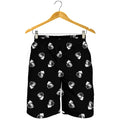 Black And White Beer Pattern Print Men's Shorts