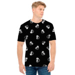 Black And White Beer Pattern Print Men's T-Shirt
