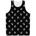 Black And White Beer Pattern Print Men's Tank Top