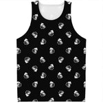Black And White Beer Pattern Print Men's Tank Top