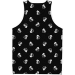 Black And White Beer Pattern Print Men's Tank Top