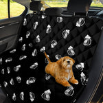Black And White Beer Pattern Print Pet Car Back Seat Cover