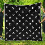 Black And White Beer Pattern Print Quilt