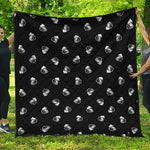 Black And White Beer Pattern Print Quilt