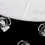 Black And White Beer Pattern Print Sofa Cover