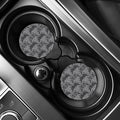 Black And White Boho Elephant Print Car Coasters