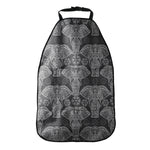 Black And White Boho Elephant Print Car Seat Organizers