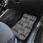 Black And White Boho Elephant Print Front Car Floor Mats