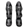 Black And White Boho Elephant Print Muay Thai Shin Guard