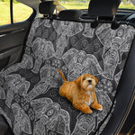 Black And White Boho Elephant Print Pet Car Back Seat Cover