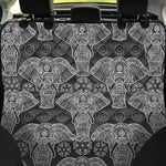 Black And White Boho Elephant Print Pet Car Back Seat Cover