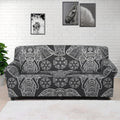 Black And White Boho Elephant Print Sofa Cover