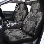 Black And White Boho Elephant Print Universal Fit Car Seat Covers