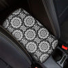 Black And White Boho Mandala Print Car Center Console Cover