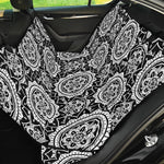 Black And White Boho Mandala Print Pet Car Back Seat Cover