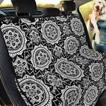 Black And White Boho Mandala Print Pet Car Back Seat Cover