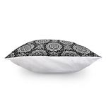 Black And White Boho Mandala Print Pillow Cover