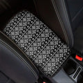 Black And White Boho Tribal Print Car Center Console Cover