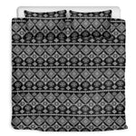 Black And White Boho Tribal Print Duvet Cover Bedding Set