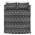 Black And White Boho Tribal Print Duvet Cover Bedding Set