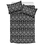 Black And White Boho Tribal Print Duvet Cover Bedding Set
