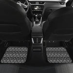 Black And White Boho Tribal Print Front and Back Car Floor Mats