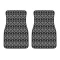 Black And White Boho Tribal Print Front Car Floor Mats