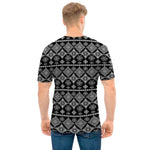 Black And White Boho Tribal Print Men's T-Shirt