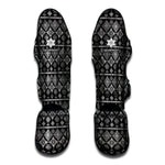 Black And White Boho Tribal Print Muay Thai Shin Guard