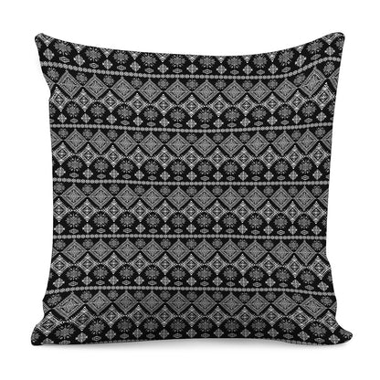 Black And White Boho Tribal Print Pillow Cover
