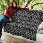 Black And White Boho Tribal Print Quilt