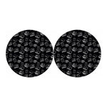 Black And White Books Pattern Print Car Coasters