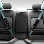 Black And White Books Pattern Print Car Seat Belt Covers