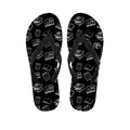 Black And White Books Pattern Print Flip Flops