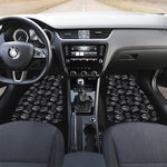Black And White Books Pattern Print Front Car Floor Mats