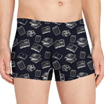 Black And White Books Pattern Print Men's Boxer Briefs