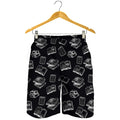 Black And White Books Pattern Print Men's Shorts