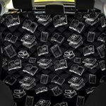 Black And White Books Pattern Print Pet Car Back Seat Cover
