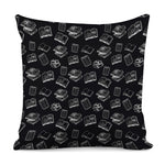 Black And White Books Pattern Print Pillow Cover