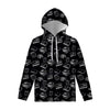 Black And White Books Pattern Print Pullover Hoodie