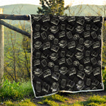 Black And White Books Pattern Print Quilt