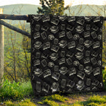 Black And White Books Pattern Print Quilt