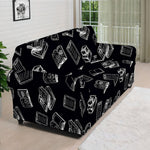 Black And White Books Pattern Print Sofa Cover
