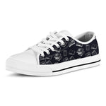 Black And White Books Pattern Print White Low Top Shoes